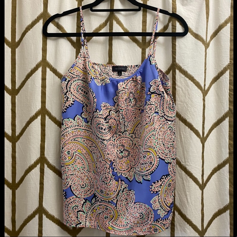 The Limited Purple and Multicolor Paisley Tank